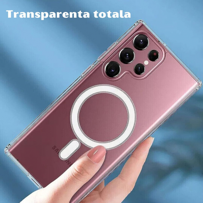 Husa Anti-Shock MagSafe pentru Samsung Galaxy S22 Ultra - Transparenta [5]