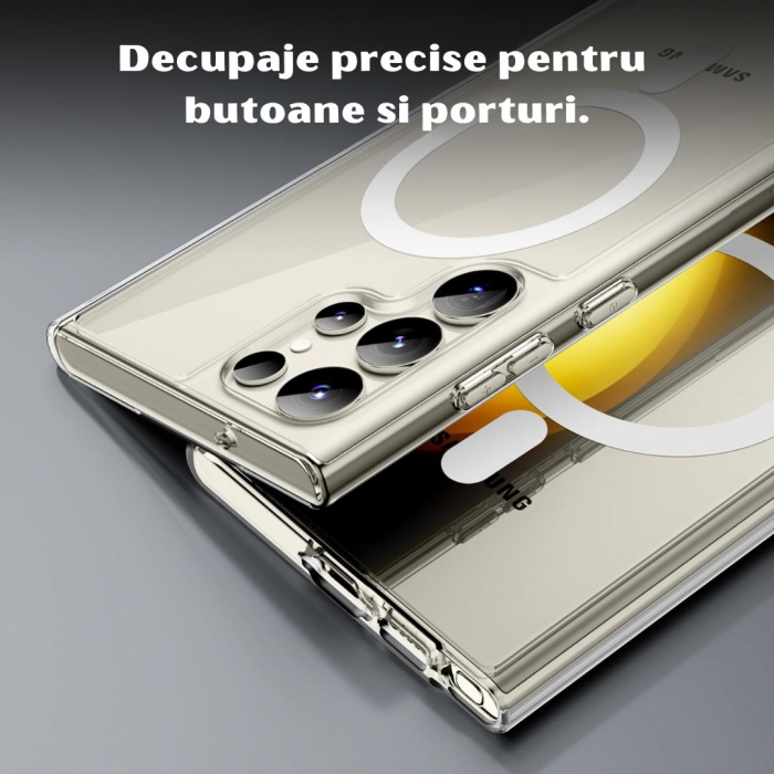 Husa Anti-Shock MagSafe pentru Samsung Galaxy S23 Ultra - Transparenta [5]