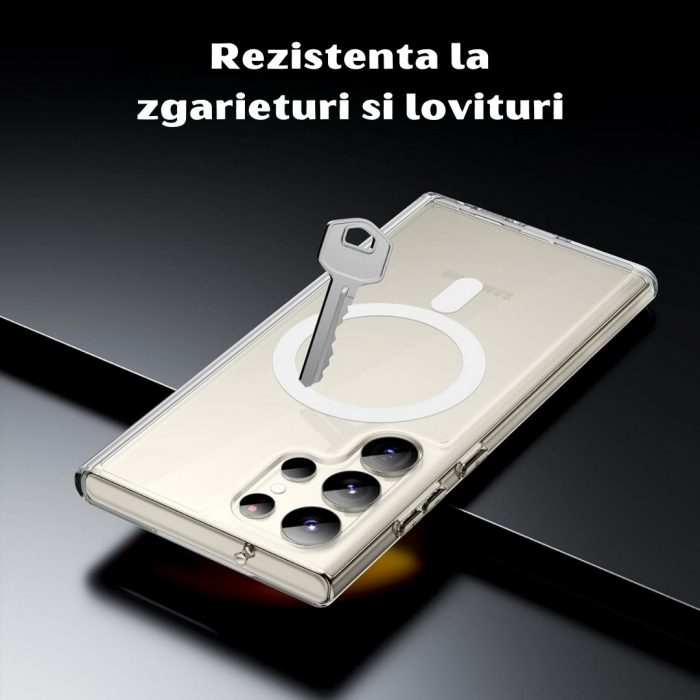 Husa Anti-Shock MagSafe pentru Samsung Galaxy S23 Ultra - Transparenta [2]