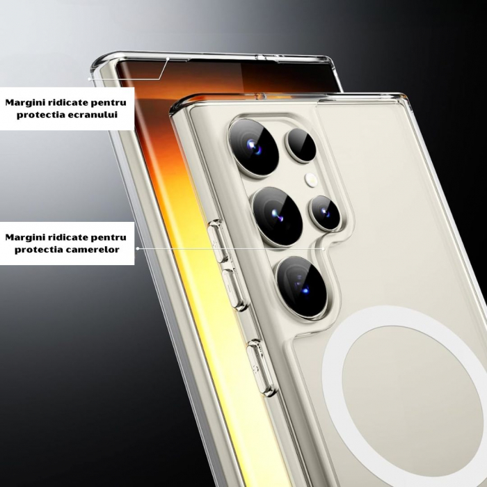 Husa Anti-Shock MagSafe pentru Samsung Galaxy S23 Ultra - Transparenta [4]