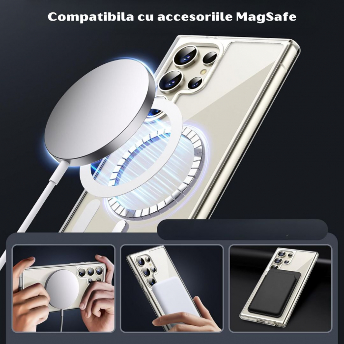 Husa Anti-Shock MagSafe pentru Samsung Galaxy S23 Ultra - Transparenta [3]