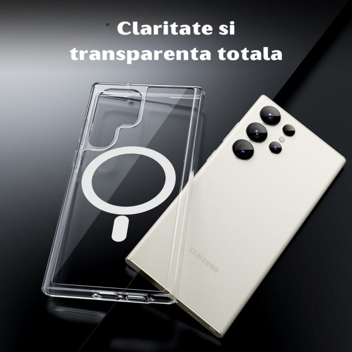 Husa Anti-Shock MagSafe pentru Samsung Galaxy S23 Ultra - Transparenta [6]