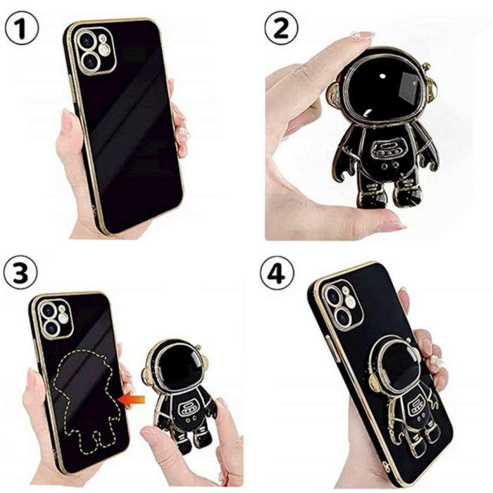 Husa Astronaut iPhone 13 cu Protecție Camere și Stand [8]
