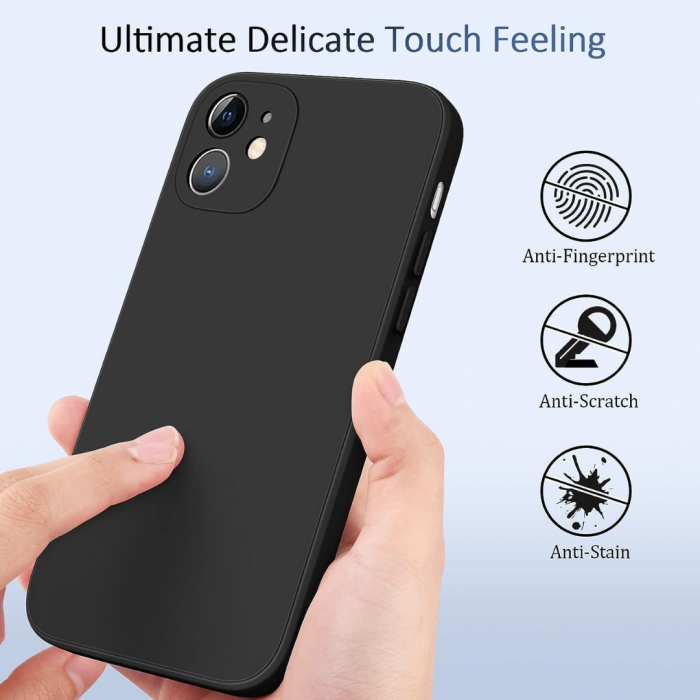 Husa compatibila Iphone 11 din silicon catifelat cu interior din microfibra si protectie la camere [2]