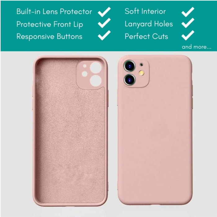 Husa compatibila Iphone 11 din silicon catifelat cu interior din microfibra si protectie la camere [5]