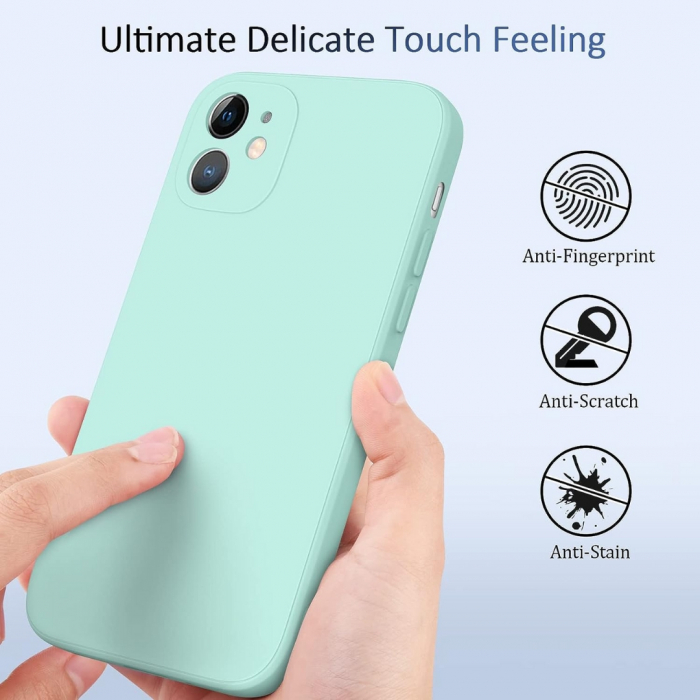 Husa compatibila Iphone 11 din silicon catifelat cu interior din microfibra si protectie la camere [2]