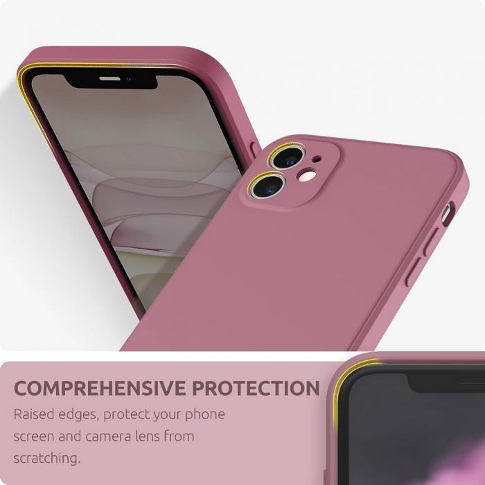 Husa compatibila Iphone 11 din silicon catifelat cu interior din microfibra si protectie la camere [2]