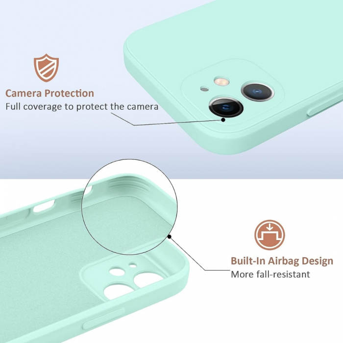 Husa compatibila Iphone 11 din silicon catifelat cu interior din microfibra si protectie la camere [5]