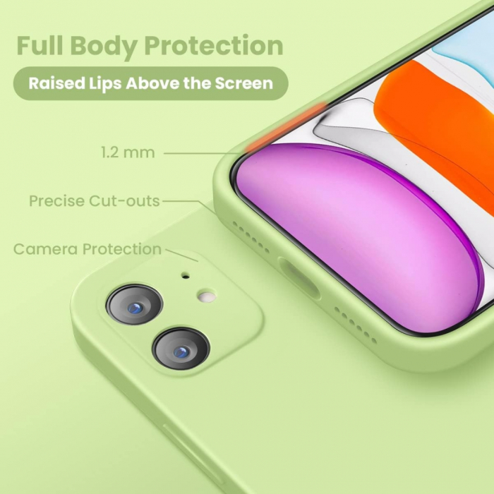 Husa compatibila Iphone 11 din silicon catifelat cu interior din microfibra si protectie la camere [3]