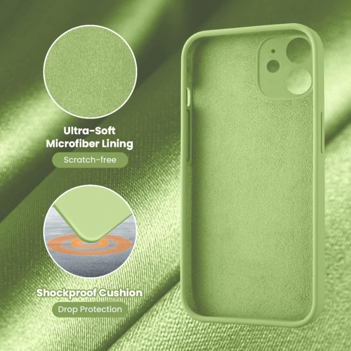 Husa compatibila Iphone 11 din silicon catifelat cu interior din microfibra si protectie la camere [2]