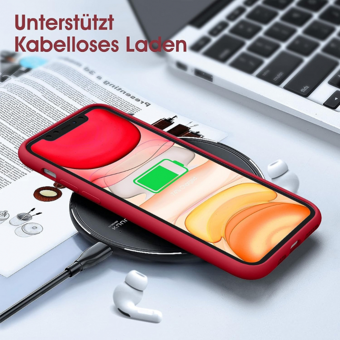 Husa compatibila Iphone 11 PRO din silicon catifelat cu interior din microfibra [2]