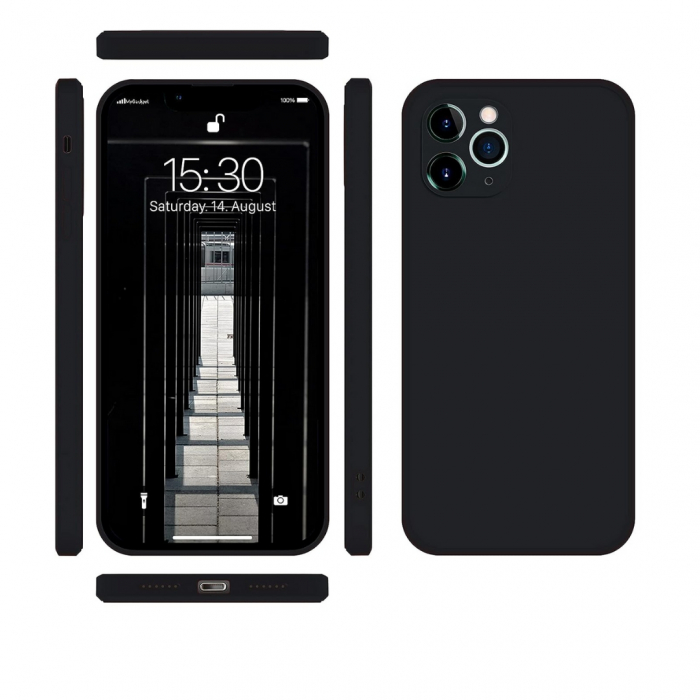 Husa compatibila Iphone 11 PRO din silicon catifelat cu interior din microfibra si protectie la camere [3]