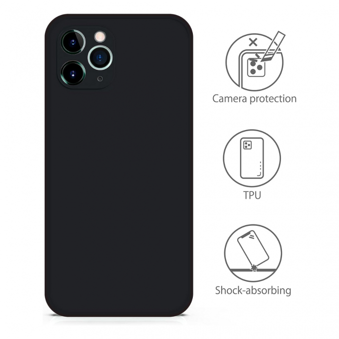 Husa compatibila Iphone 11 PRO din silicon catifelat cu interior din microfibra si protectie la camere [4]
