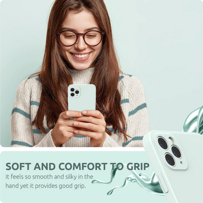 Husa compatibila Iphone 11 PRO din silicon catifelat cu interior din microfibra si protectie la camere [4]