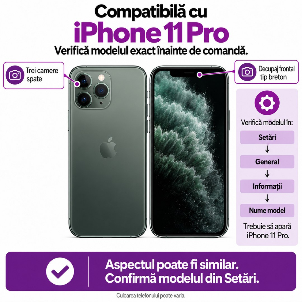 Husa compatibila Iphone 11 PRO din silicon catifelat cu interior din microfibra si protectie la camere [2]