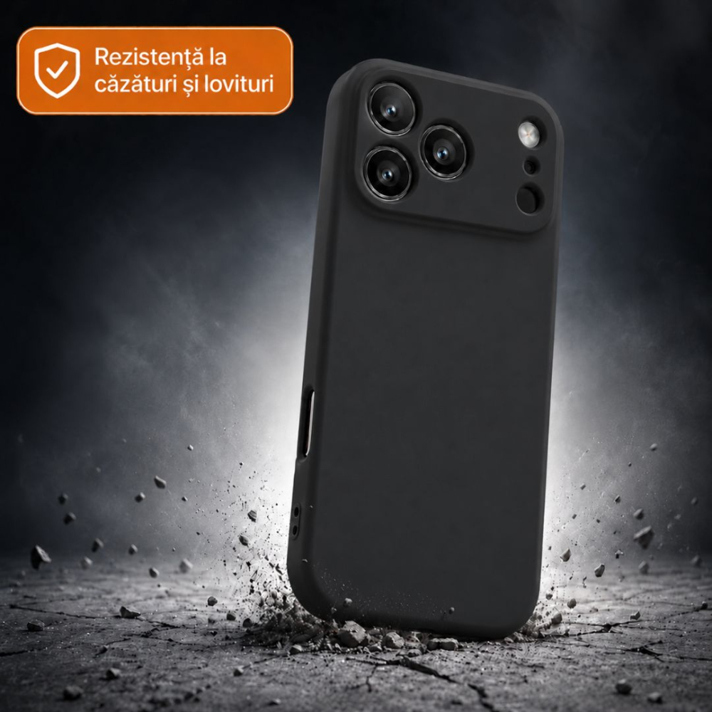 Husa compatibila iPhone 18 Pro Max din silicon catifelat cu interior din microfibra si protectie la camere - ZetGSM [3]
