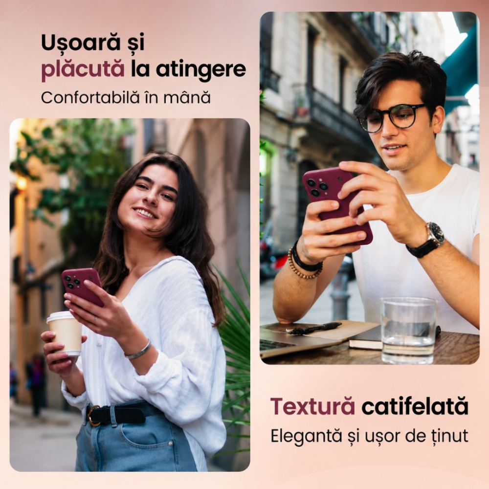 Husa compatibila iPhone 18 Pro Max din silicon catifelat cu interior din microfibra si protectie la camere - ZetGSM [8]