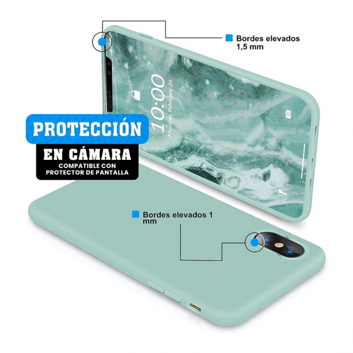 Husa compatibila Iphone XS MAX din silicon catifelat cu interior din microfibra [3]