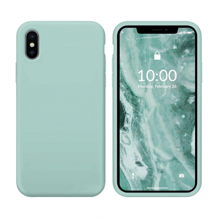 Husa compatibila Iphone XS MAX din silicon catifelat cu interior din microfibra [1]