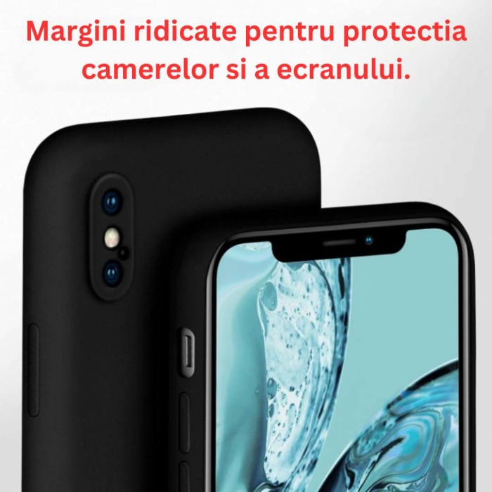 Husa compatibila Iphone XS MAX din silicon catifelat cu interior din microfibra si protectie la camere [2]