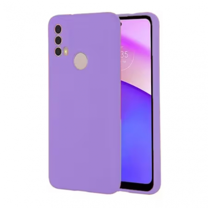 Husa compatibila Motorola Moto E30 din sIlicon catifelat cu interior din microfibra si protectie la camere [1]