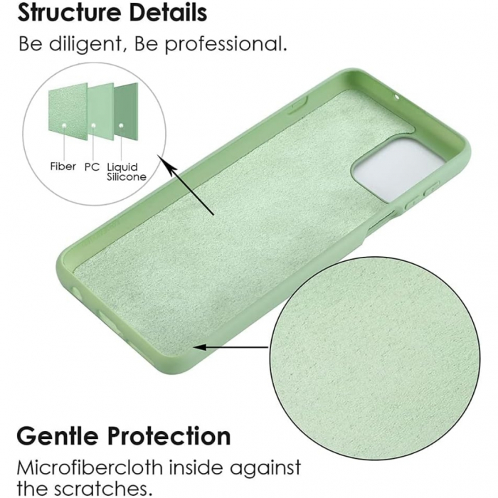 Husa compatibila Motorola Moto E30 din sIlicon catifelat cu interior din microfibra si protectie la camere [2]