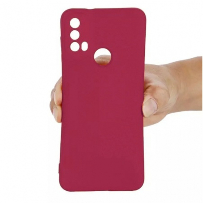 Husa compatibila Motorola Moto E20 din sIlicon catifelat cu interior din microfibra si protectie la camere [4]