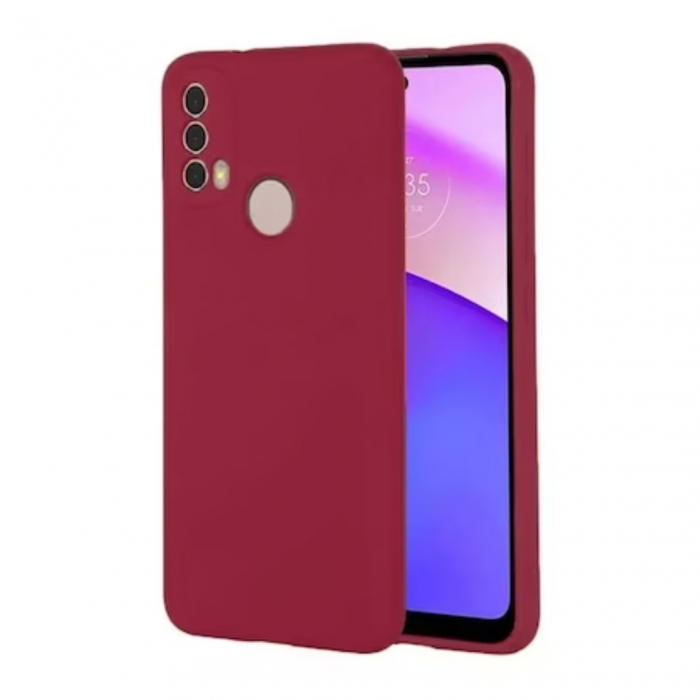 Husa compatibila Motorola Moto E40 din sIlicon catifelat cu interior din microfibra si protectie la camere [1]