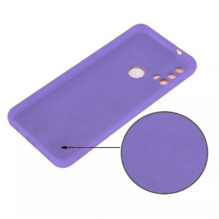 Husa compatibila Motorola Moto E20 din sIlicon catifelat cu interior din microfibra si protectie la camere [3]