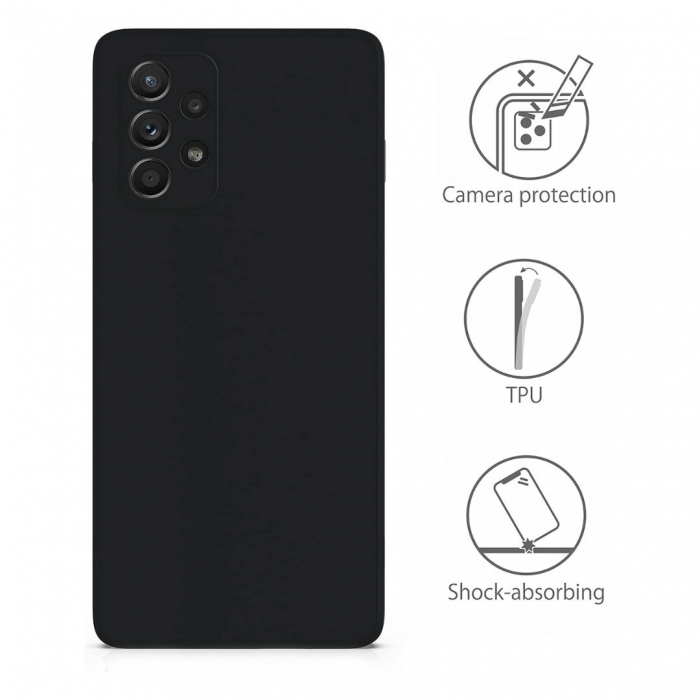 Husa compatibila Samsung A52 din silicon catifelat cu interior din microfibra si protectie la camere [2]
