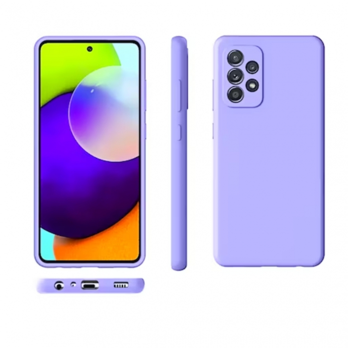 Husa compatibila Samsung A52 din silicon catifelat cu interior din microfibra si protectie la camere [3]
