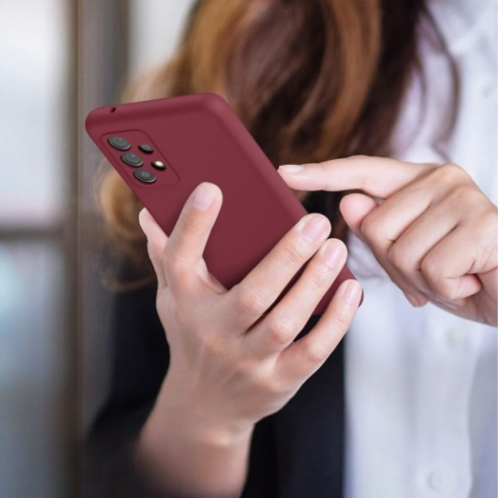 Husa compatibila Samsung A52 din silicon catifelat cu interior din microfibra si protectie la camere [3]