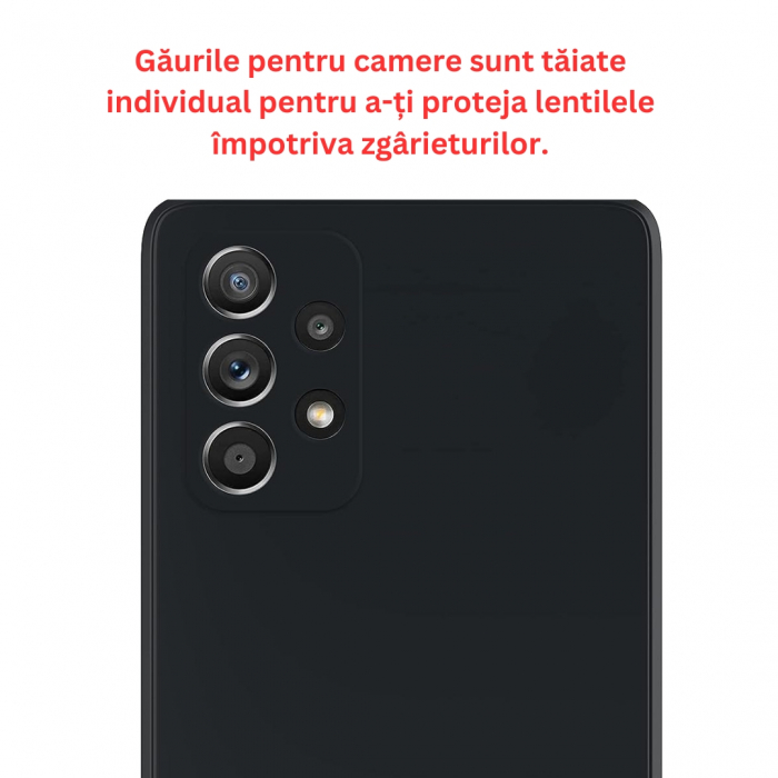 Husa compatibila Samsung A52 din silicon catifelat cu interior din microfibra si protectie la camere [3]