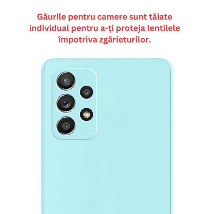 Husa compatibila Samsung A52 din silicon catifelat cu interior din microfibra si protectie la camere [2]