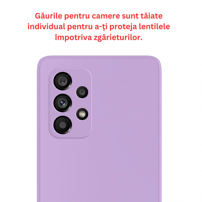 Husa compatibila Samsung A53 5G din silicon catifelat cu interior din microfibra si protectie la camere [2]