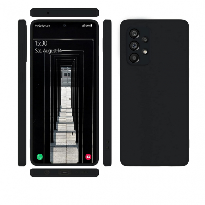Husa compatibila Samsung A53 5G din silicon catifelat cu interior din microfibra si protectie la camere [3]