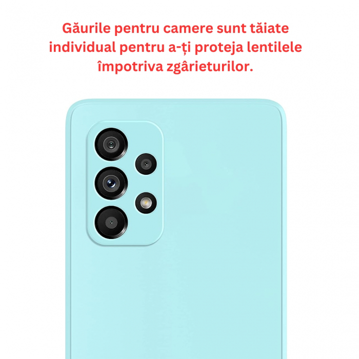 Husa compatibila Samsung A53 5G din silicon catifelat cu interior din microfibra si protectie la camere [2]