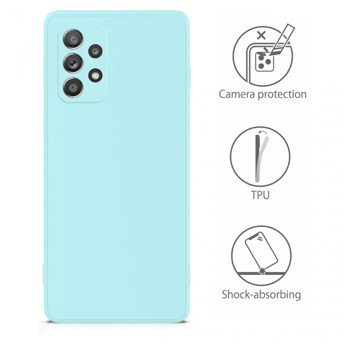 Husa compatibila Samsung A53 5G din silicon catifelat cu interior din microfibra si protectie la camere [4]
