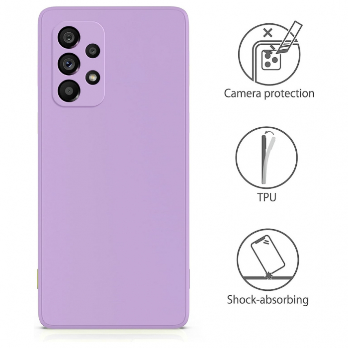Husa compatibila Samsung A53 5G din silicon catifelat cu interior din microfibra si protectie la camere [3]