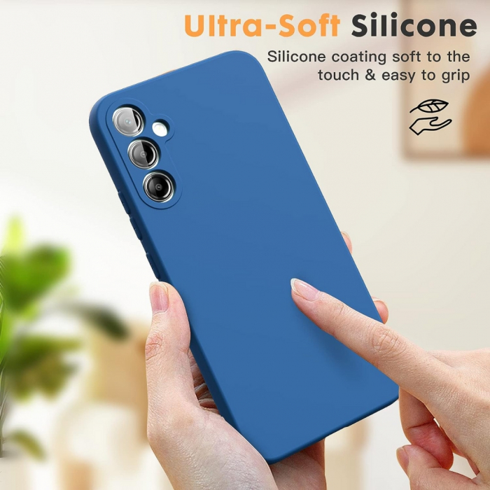 Husa compatibila Samsung A54 5G din silicon catifelat cu interior din microfibra si protectie la camere [3]