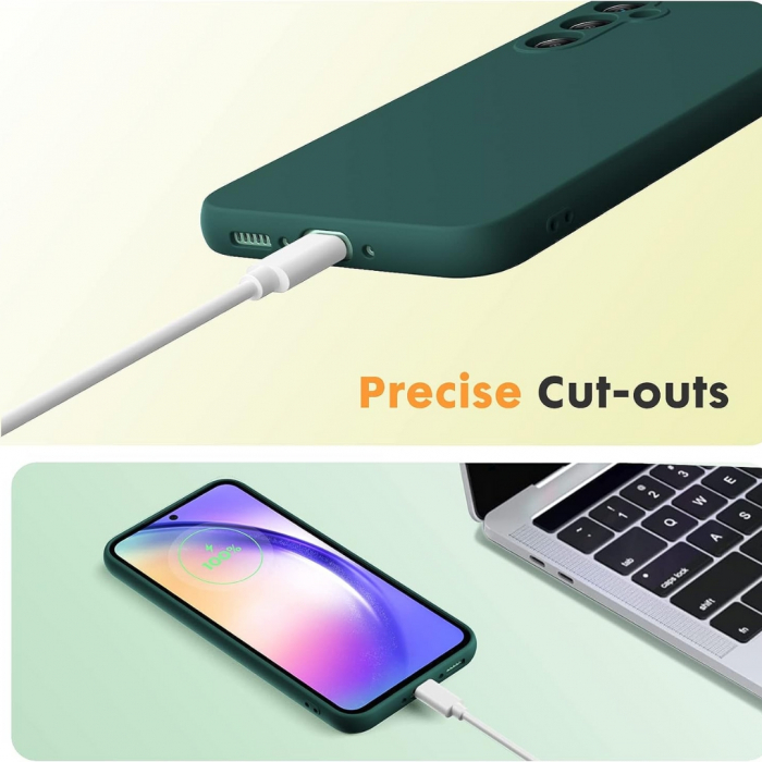 Husa compatibila Samsung A54 5G din silicon catifelat cu interior din microfibra si protectie la camere [3]