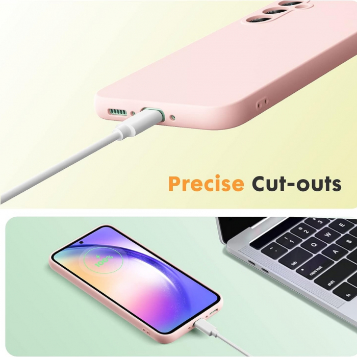 Husa compatibila Samsung A54 5G din silicon catifelat cu interior din microfibra si protectie la camere [3]
