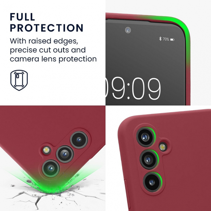 Husa compatibila Samsung A54 5G din silicon catifelat cu interior din microfibra si protectie la camere [3]