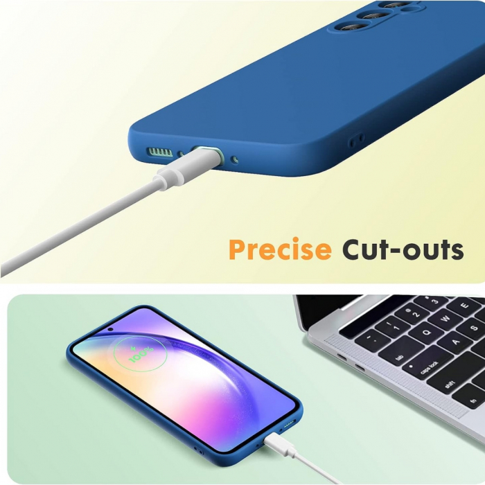 Husa compatibila Samsung A54 5G din silicon catifelat cu interior din microfibra si protectie la camere [4]