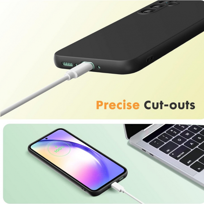 Husa compatibila Samsung A54 5G din silicon catifelat cu interior din microfibra si protectie la camere [3]