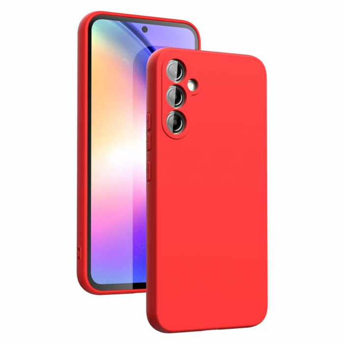 Husa compatibila Samsung A54 5G din silicon catifelat cu interior din microfibra si protectie la camere [1]