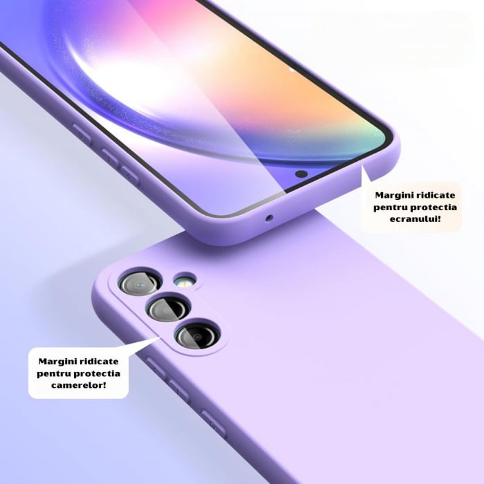 Husa compatibila Samsung A54 5G din silicon catifelat cu interior din microfibra si protectie la camere [3]
