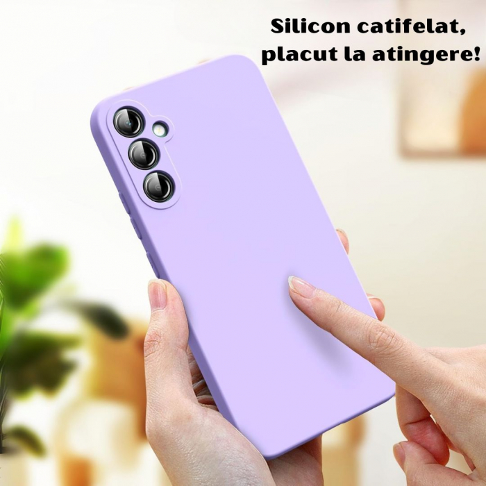 Husa compatibila Samsung A54 5G din silicon catifelat cu interior din microfibra si protectie la camere [5]