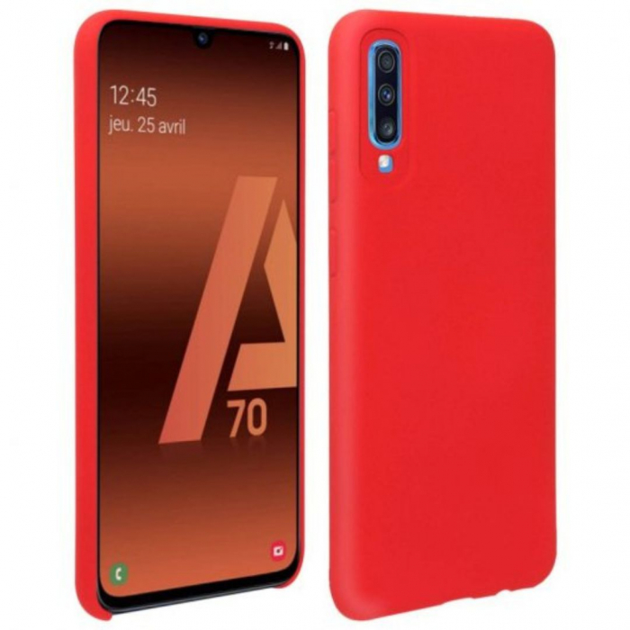 Husa compatibila Samsung A70 din silicon catifelat cu interior din microfibra si protectie la camere [4]