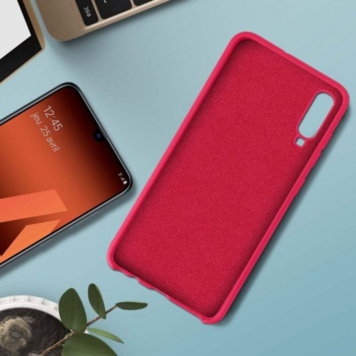 Husa compatibila Samsung A70 din silicon catifelat cu interior din microfibra si protectie la camere [4]